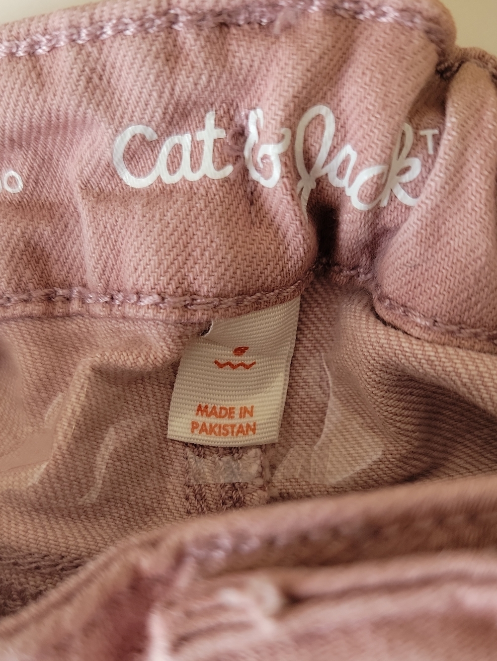 Cat & Jack Girls Denim Jeans Mauve Pink Snap Closure Flare Retro Style Size 8 - Picture 4 of 13